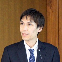 画像：発表の様子（田原氏）